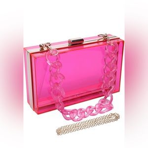 Pink Transparent Acrylic Purse
